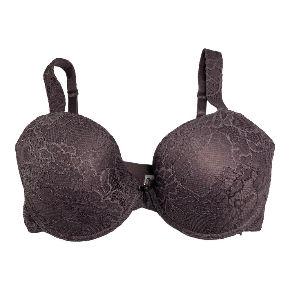 Delta Burke 38DD Bra Underwire Purple Full Coverage Wide Strap Style 8411-16